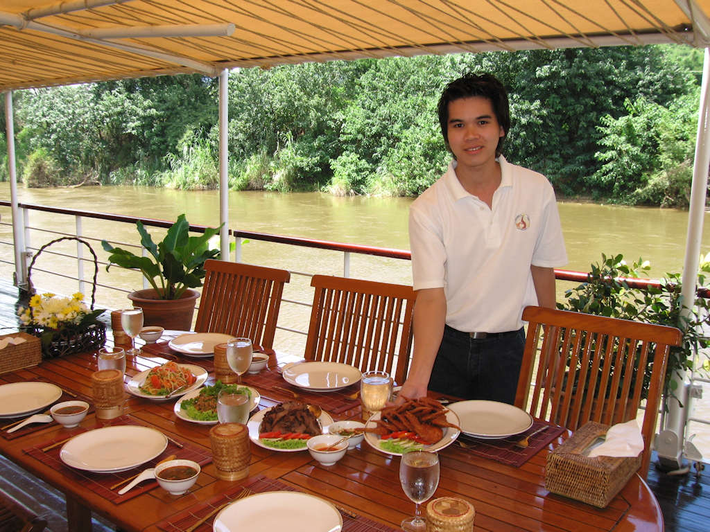 1024 RV RK lunch is served with crew member