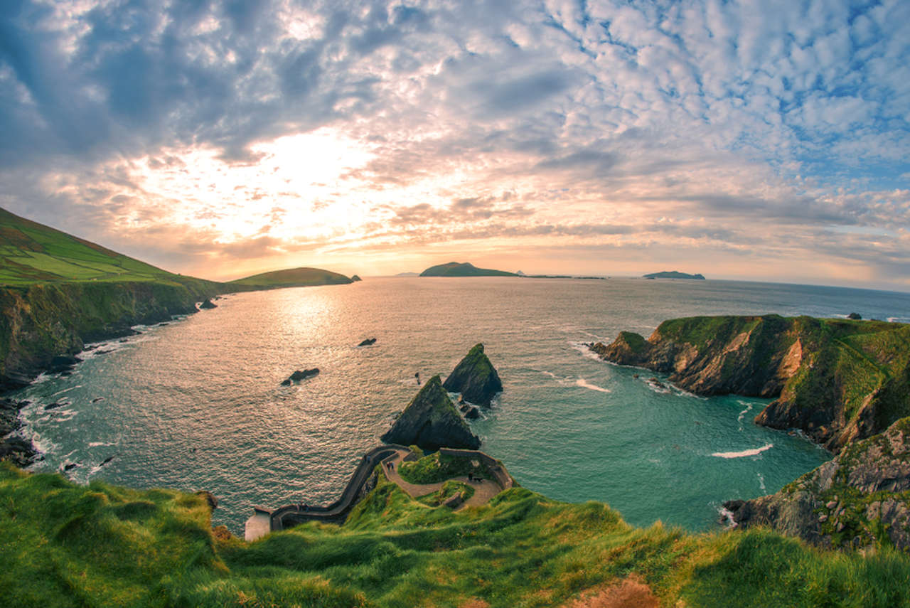 1280 Ring of Dingle Peninsula Kerry Ireland Dunquin Pier Harbor Rock shutterstock 1367533106