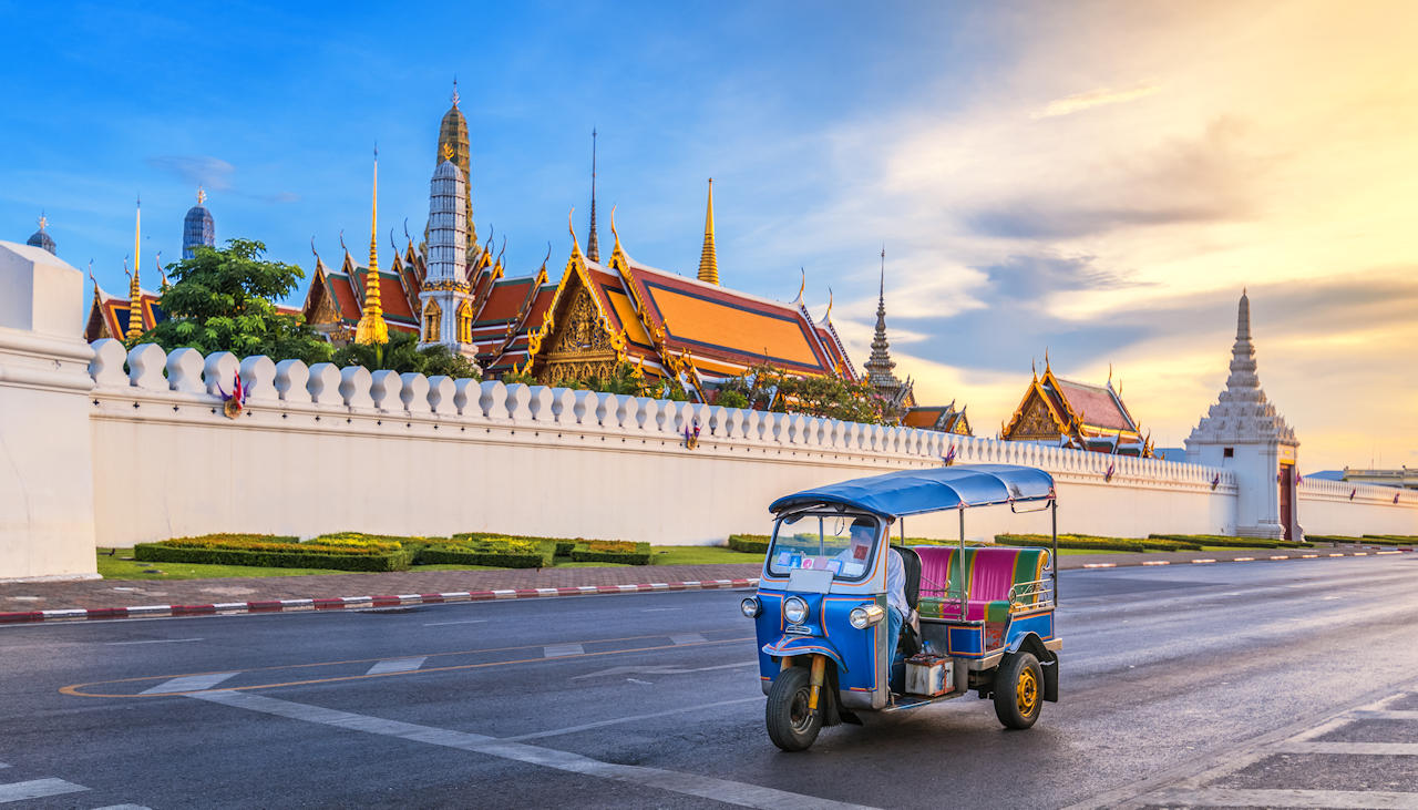 1280 Tuk Tuk is parking in front of Wat Phra Kaeo shutterstock 284751119