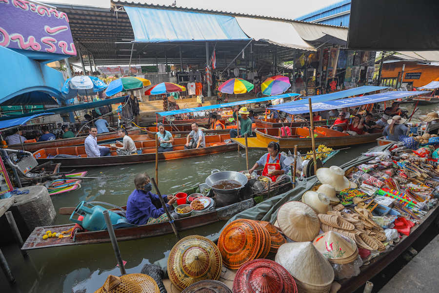 900 Damnoen Saduak floating market Bangkok shutterstock 1291794514