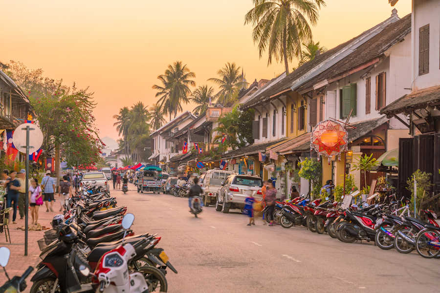 900 Street in old town Luang Prabang Laos shutterstock 583207567