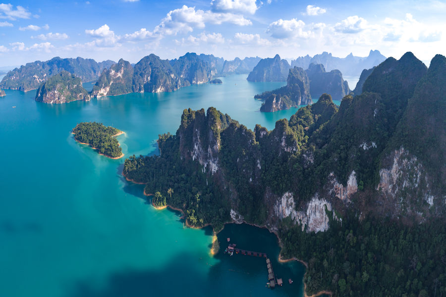 900 view Beautiful lake of Ratchaprapha dam Khao Sok shutterstock 1098221042